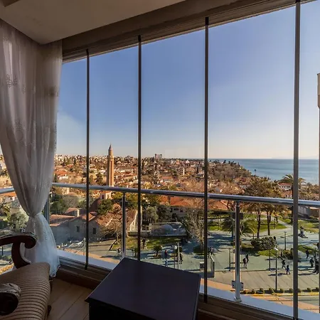 Апартаменты Lovely Flat With Sea View Near In Muratpasa Анталья